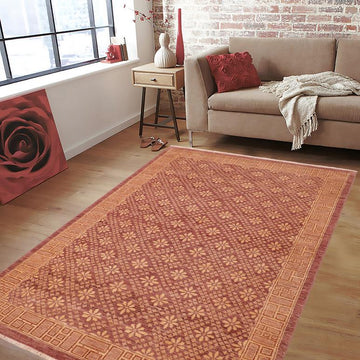 handmade Transitional Kafkaz Chobi Ziegler Red Gold Hand Knotted RECTANGLE 100% WOOL area rug 6 x 9